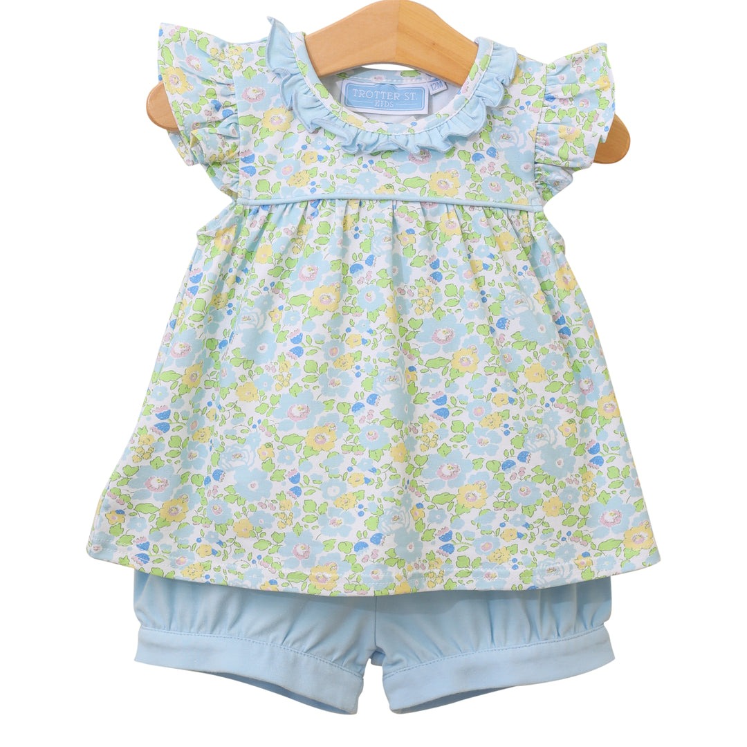 Blooming Floral Ruffle Bloomer Set by Trotter Street Kids