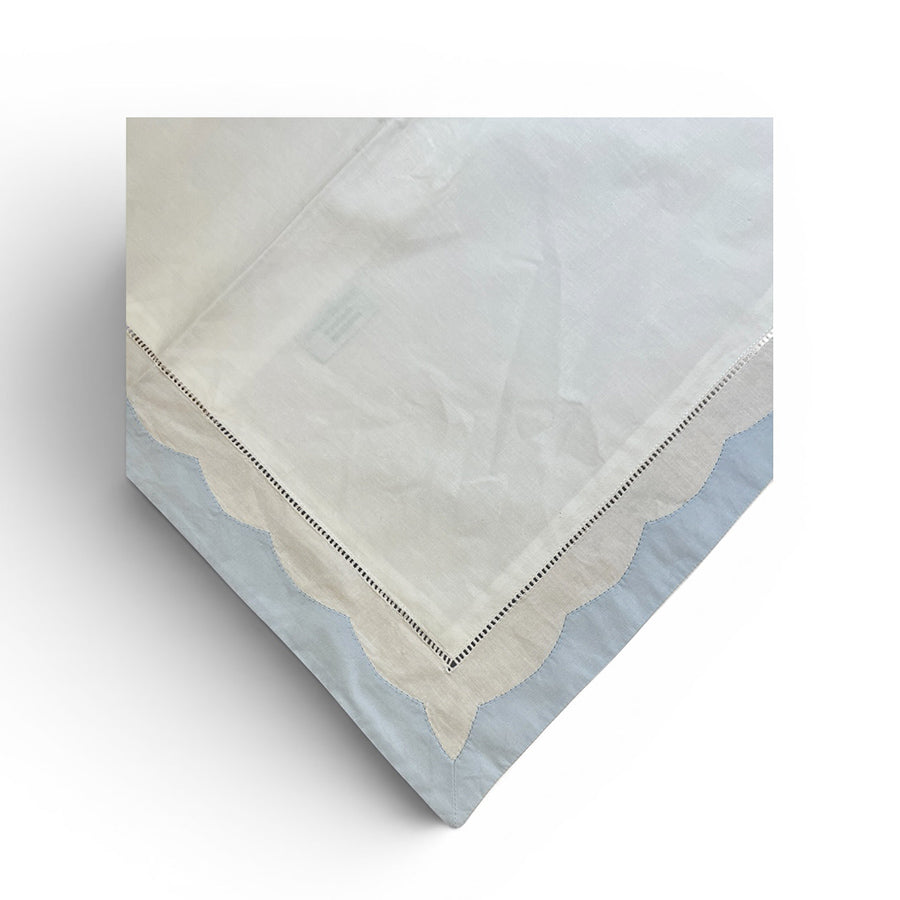 Edward Boutross Pillow - Blue Appliqued Edge Sham