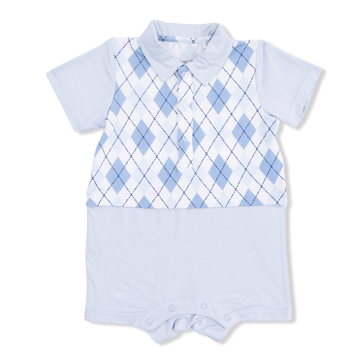 Blue Argyle Playsuit by Angel Dear