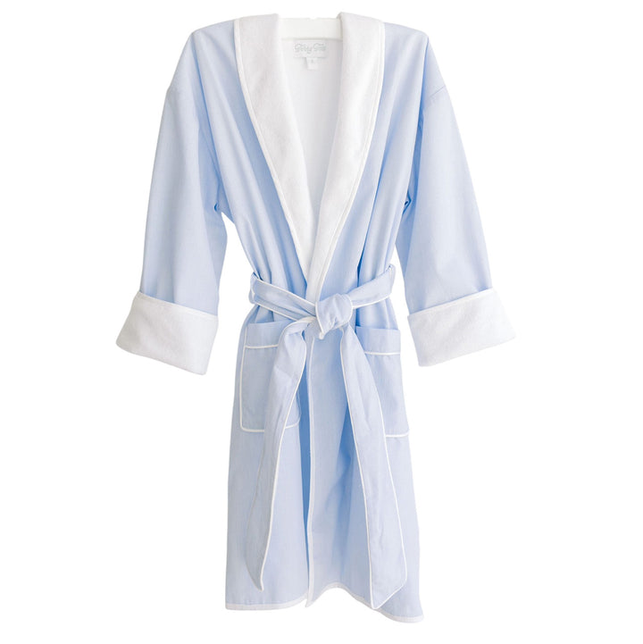 Blue Pinstripe Bathrobe by Terry Tots