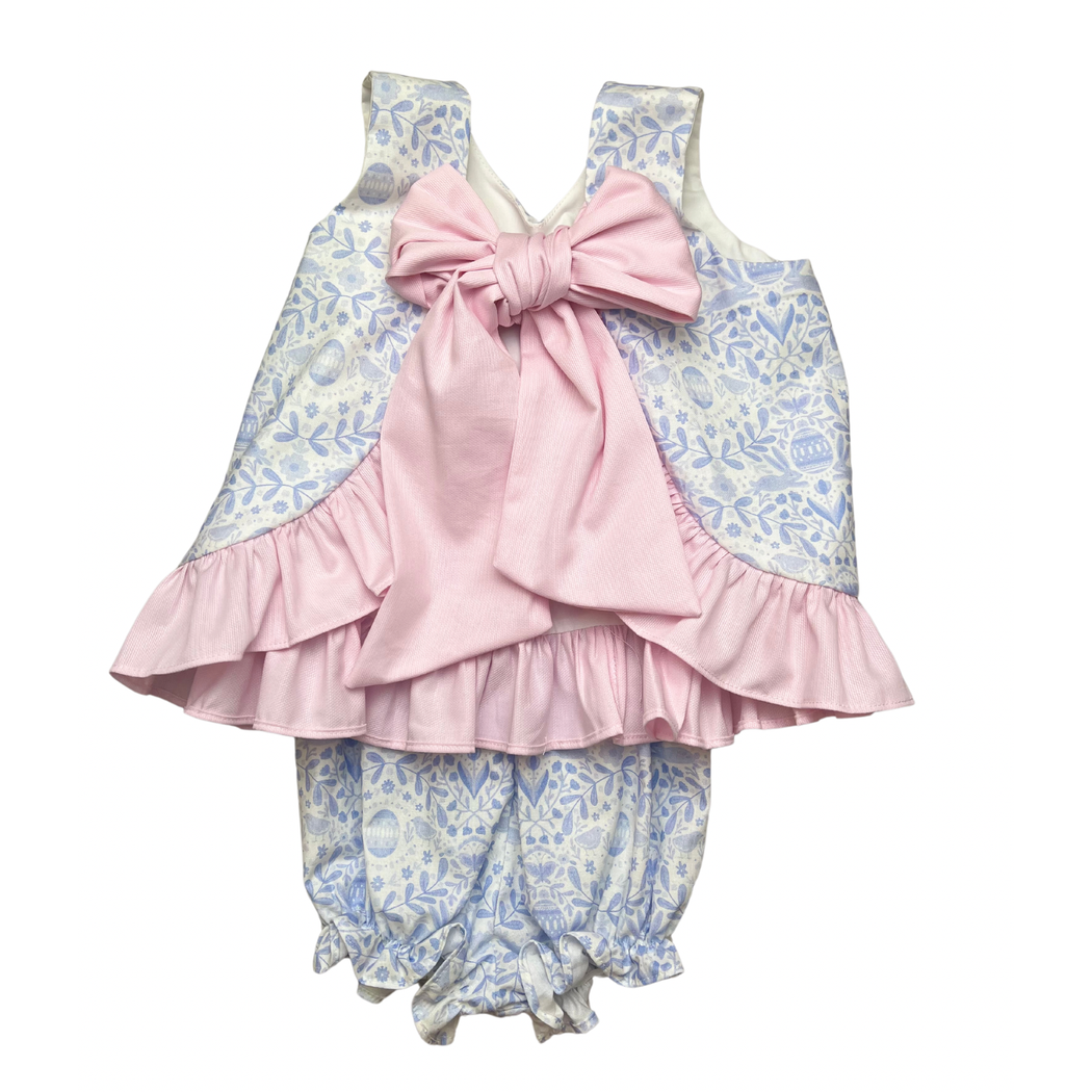 Blue Bunny Olivia Bloomer Set by Anvy Kids