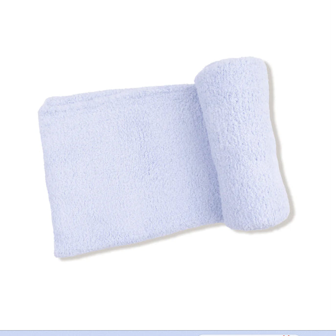 Blue Chenille Blanket by Angel Dear