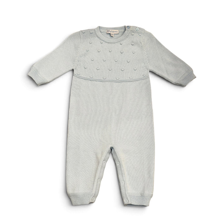 Blue Dotted Knit Bodysuit by Nellapima