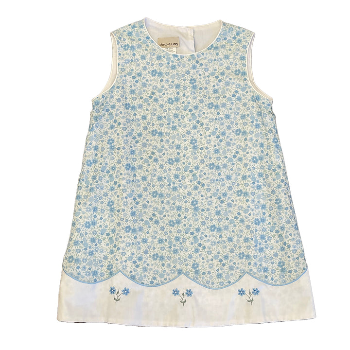 Blue Flowers A-Line Dress by Marco & LIzzy