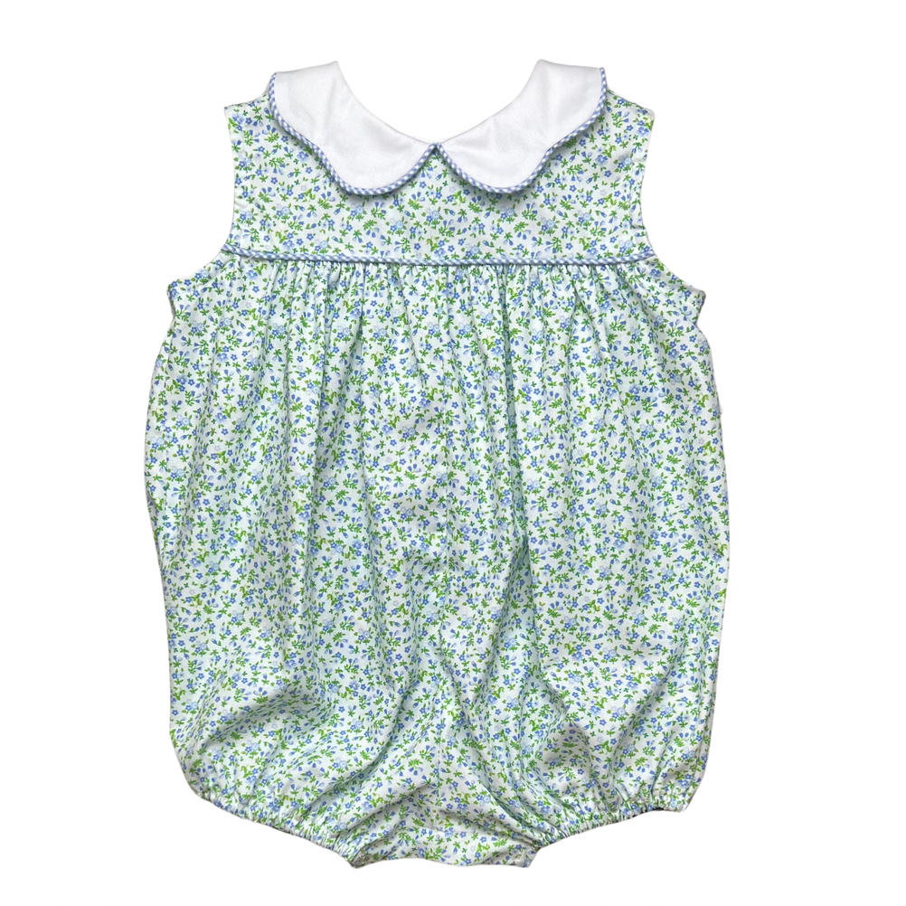 Blue Floral Caroline Bubble by Anvy Kids