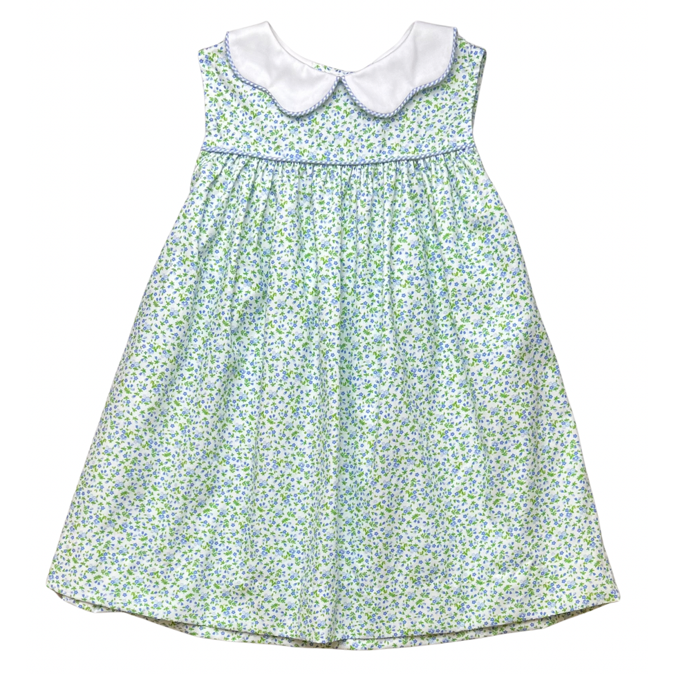 Blue Floral Caroline Dress by Anvy Kids