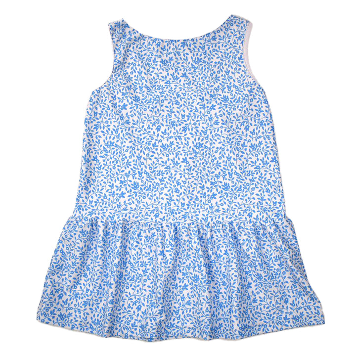 Blue Floral Tank Dress by Color Works