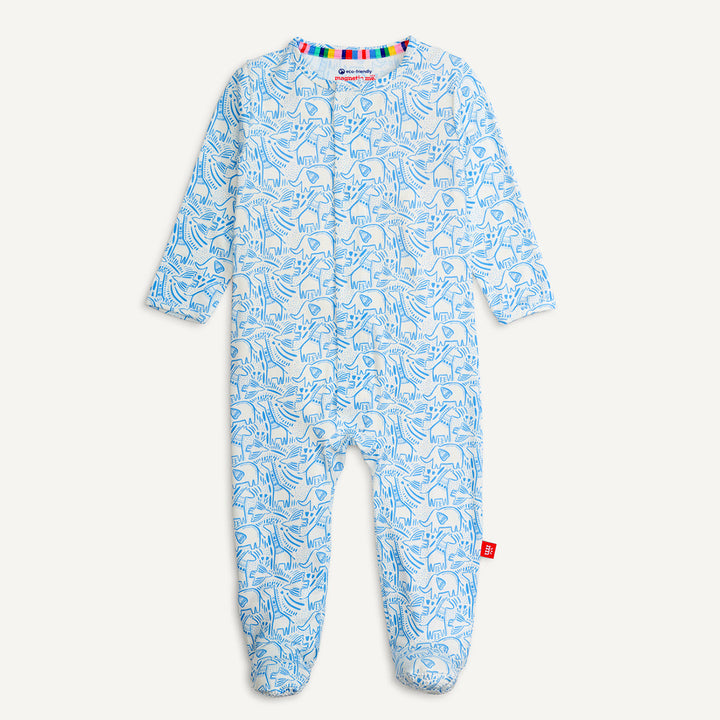 Blue Herds of a Feather Modal Footie by Magnetic Me