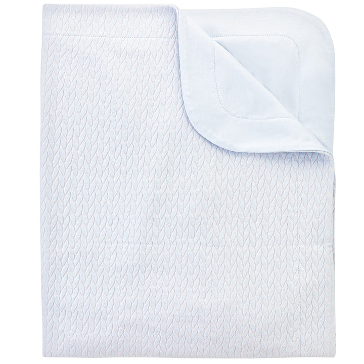 Blue Jacquard Receiving Blanket by Baby Club Chic