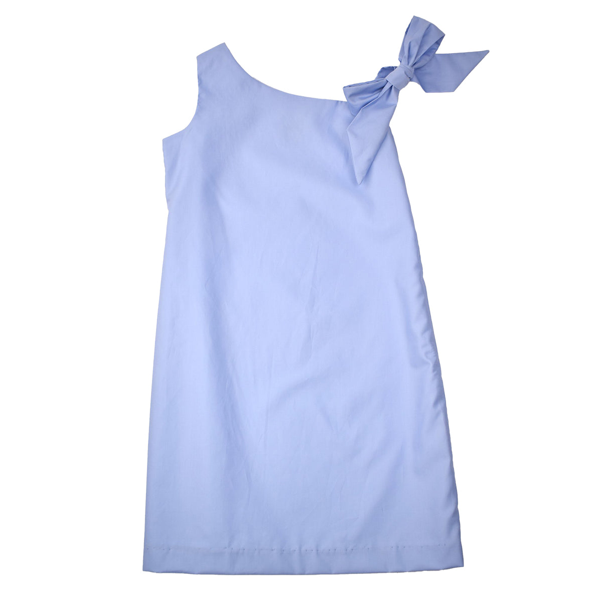 Blue One-Shoulder Dress with Bow by Maggie Breen