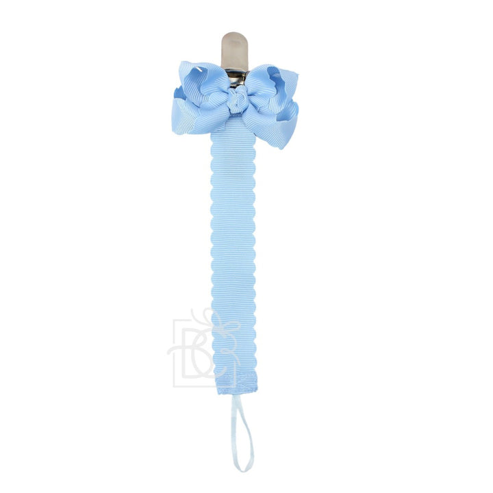 Millenium Blue Pacifier Clip with Bow by Beyond Creations
