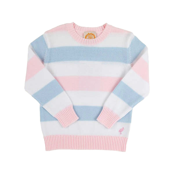 Blue / Pink / White Stripe Cissy Sweater by The Beaufort Bonnet Company