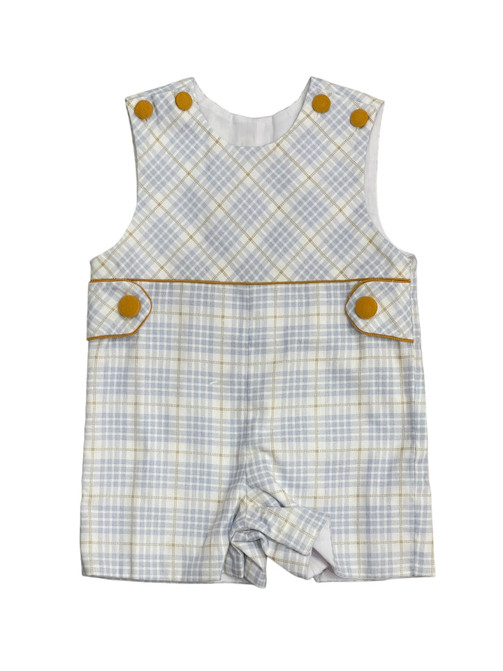 Lucas Blue Plaid Overall by Marco & LIzzy