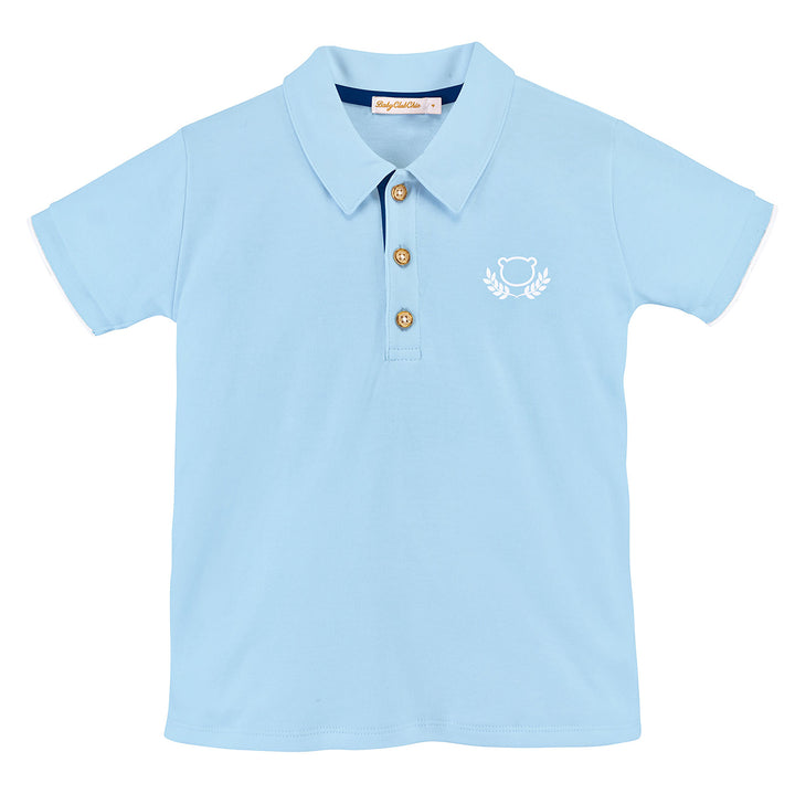 Light Blue Solid Polo by Baby Club Chic