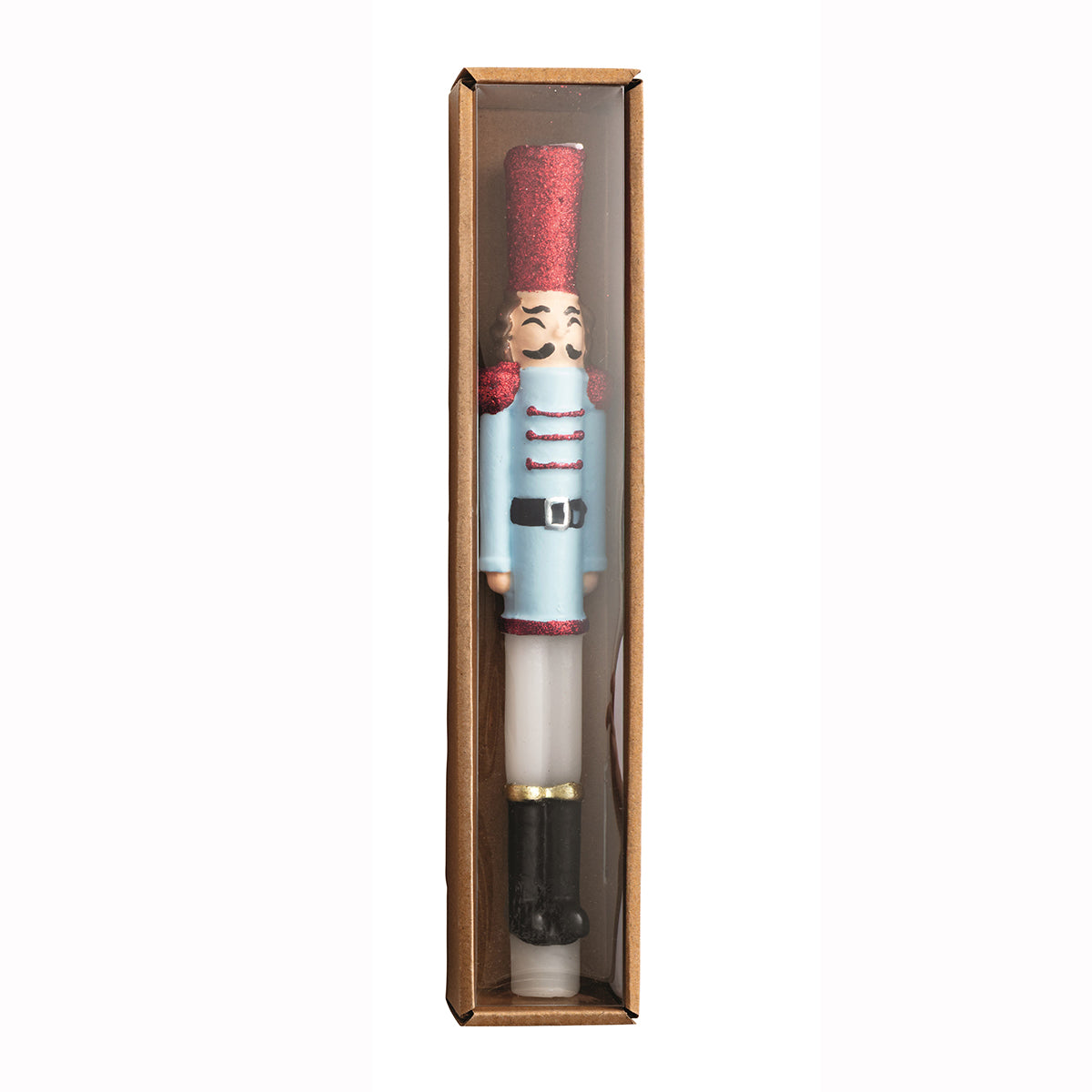 Blue / Red Nutcracker Taper Candle by Mud Pie