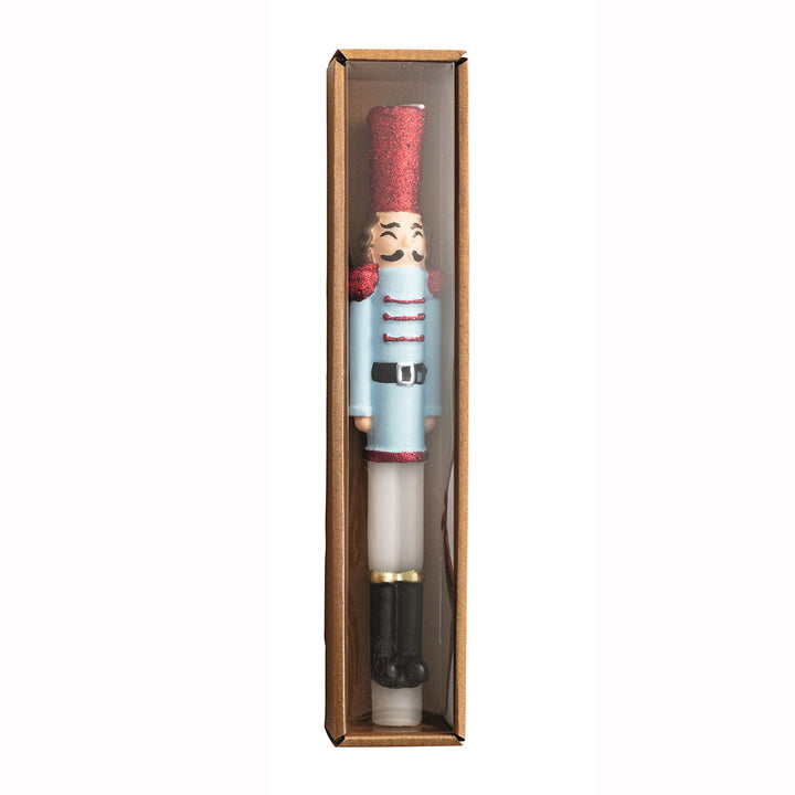 Blue / Red Nutcracker Taper Candle by Mud Pie
