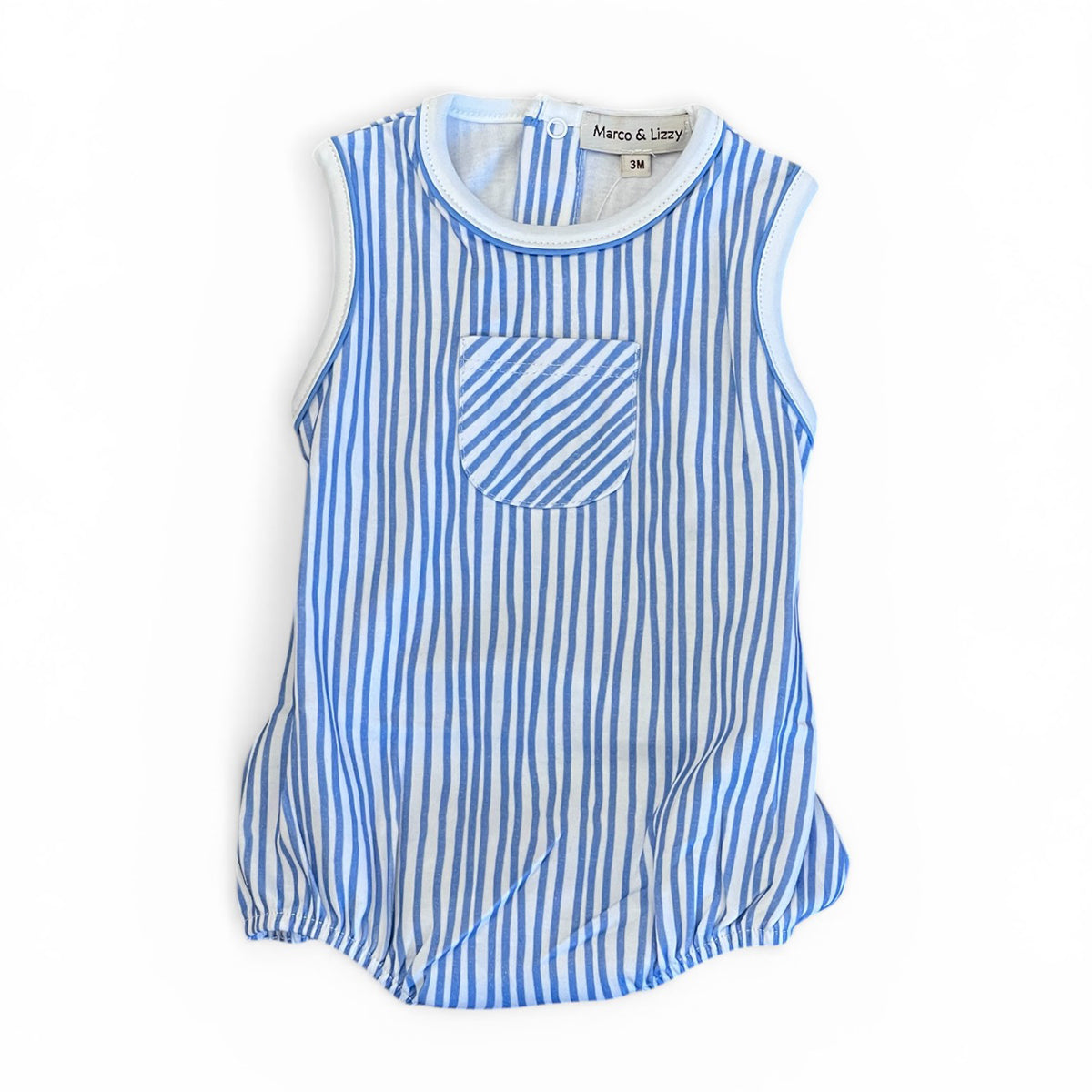 Blue Stripe Boy Bubble by Marco & Lizzy