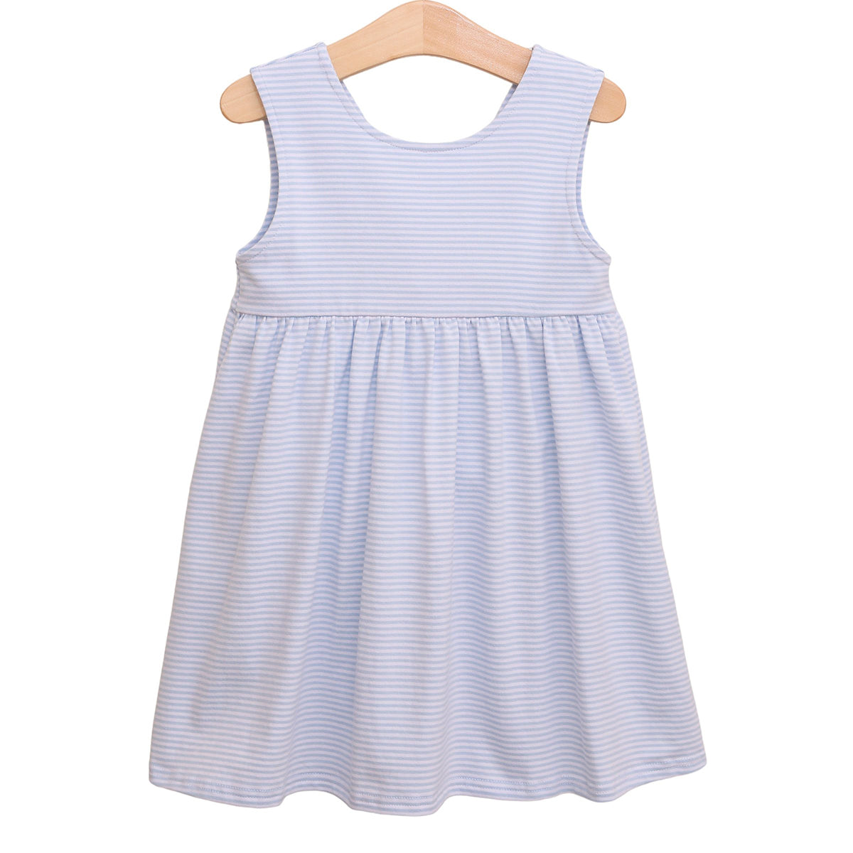 Light Blue Stripe Isabella Dress by Trotter Street Kids