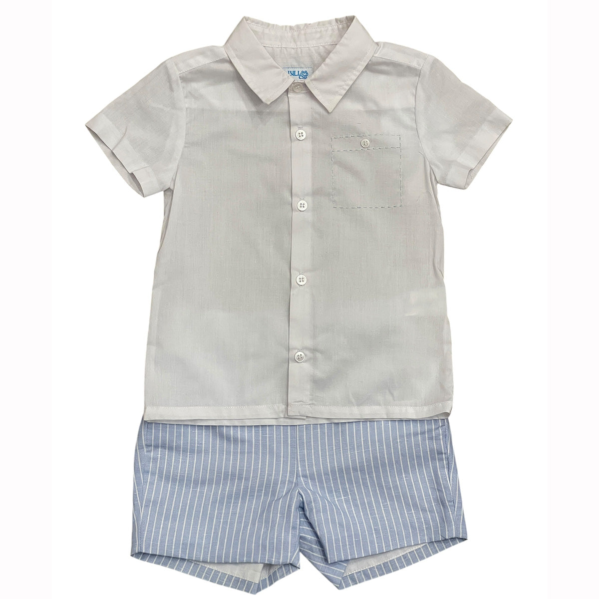 Blue Stripe Short Set by Luli & Me