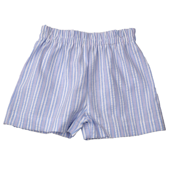 Pastel Blue Stripes Boy's Short by Funtasia