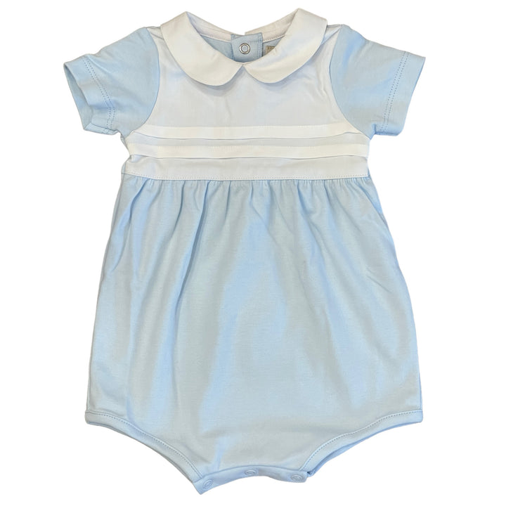 Marco & Lizzy Blue and White Boy Romper