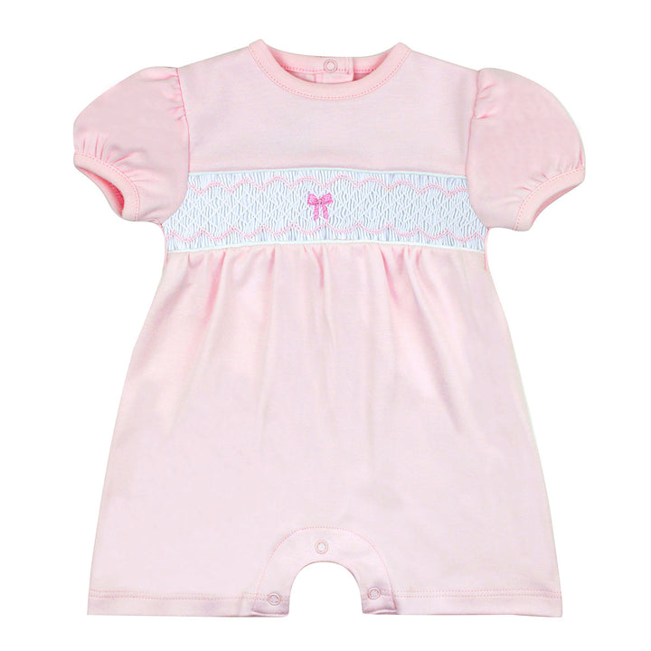 Bows and Stripes Smocked Romper by Lyda Baby