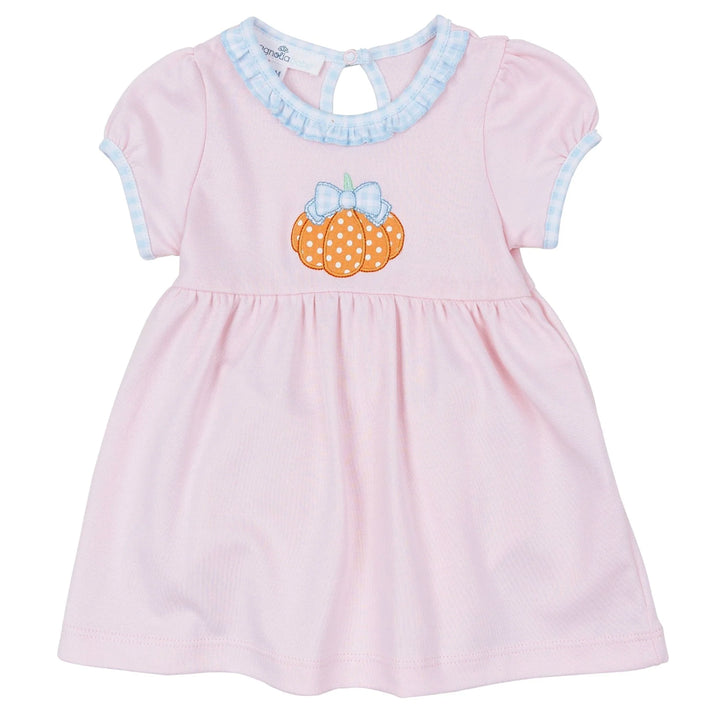 Bowtique Pumpkin Applique Dress by Magnolia Baby