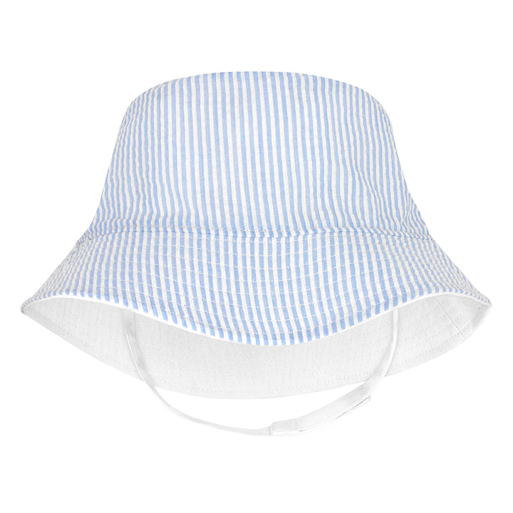 Wee Ones Light Blue Boys Bucket Hat with Straps