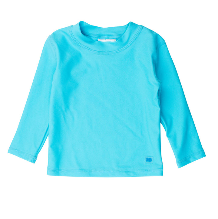 Bright Aqua Long-Sleeve Swim Rash Guard by RuggedButts