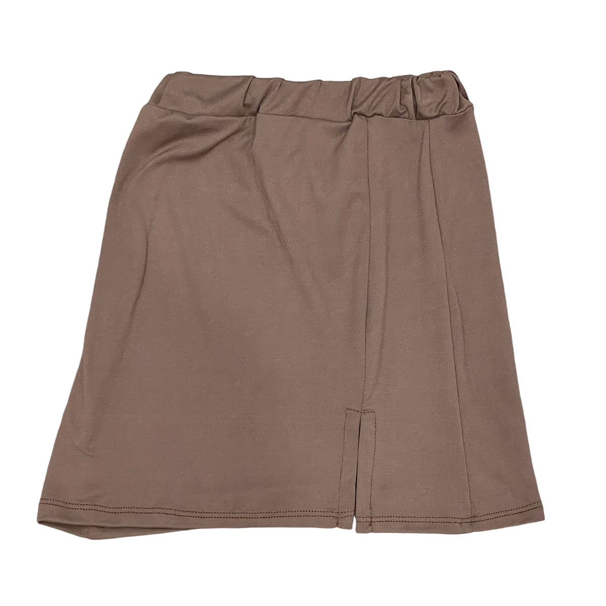 Chocolate Brown Side-Slit Skirt by Area Code 407