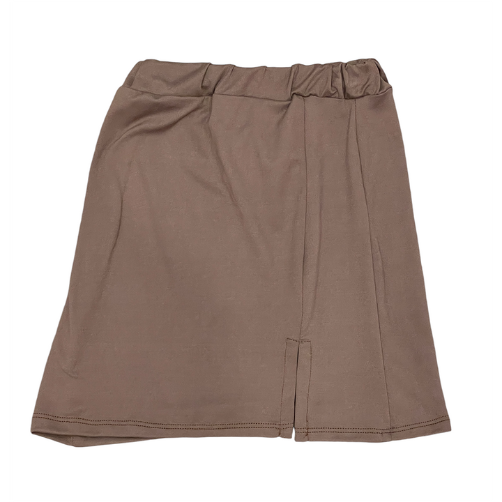 Chocolate Brown Side-Slit Skirt by Area Code 407