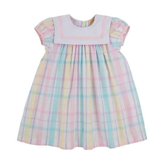 Brunch Plate Plaid Stewart's Square Collar Dress by The Beaufort Bonnet Company