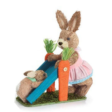 Decorative Easter Bunnies at Play