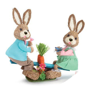 Decorative Easter Bunnies at Play