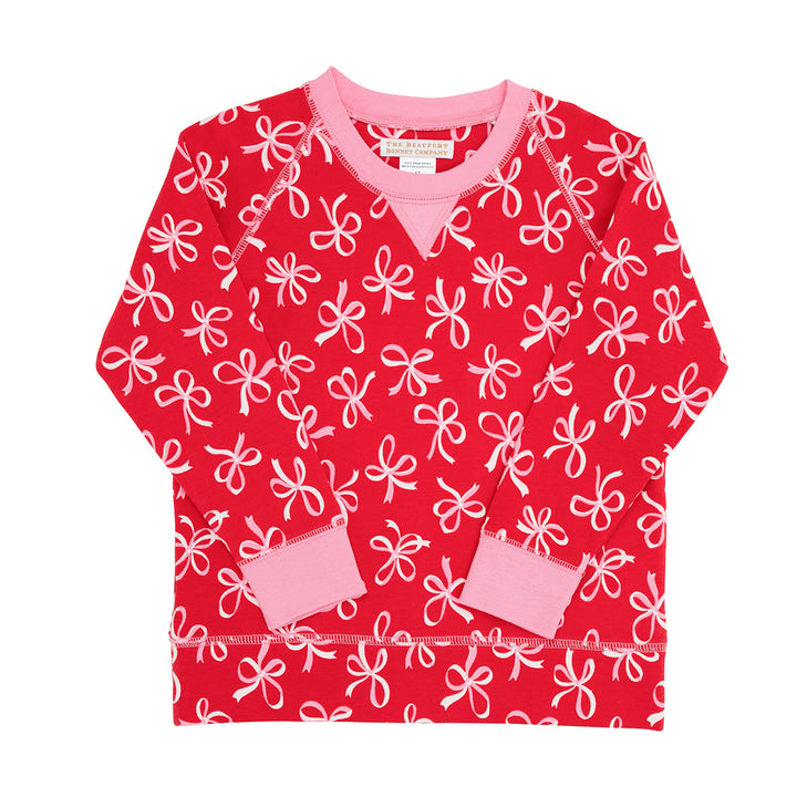 Cassidy Comfy Crewneck in Bustling Bows by The Beaufort Bonnet Company