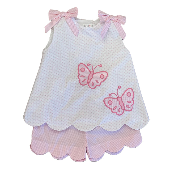 Butterfly Applique Short Set by Petit Ami