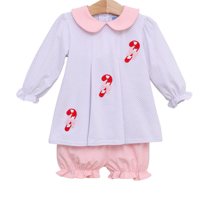 Candy Cane Bloomer Set by Trotter Street Kids