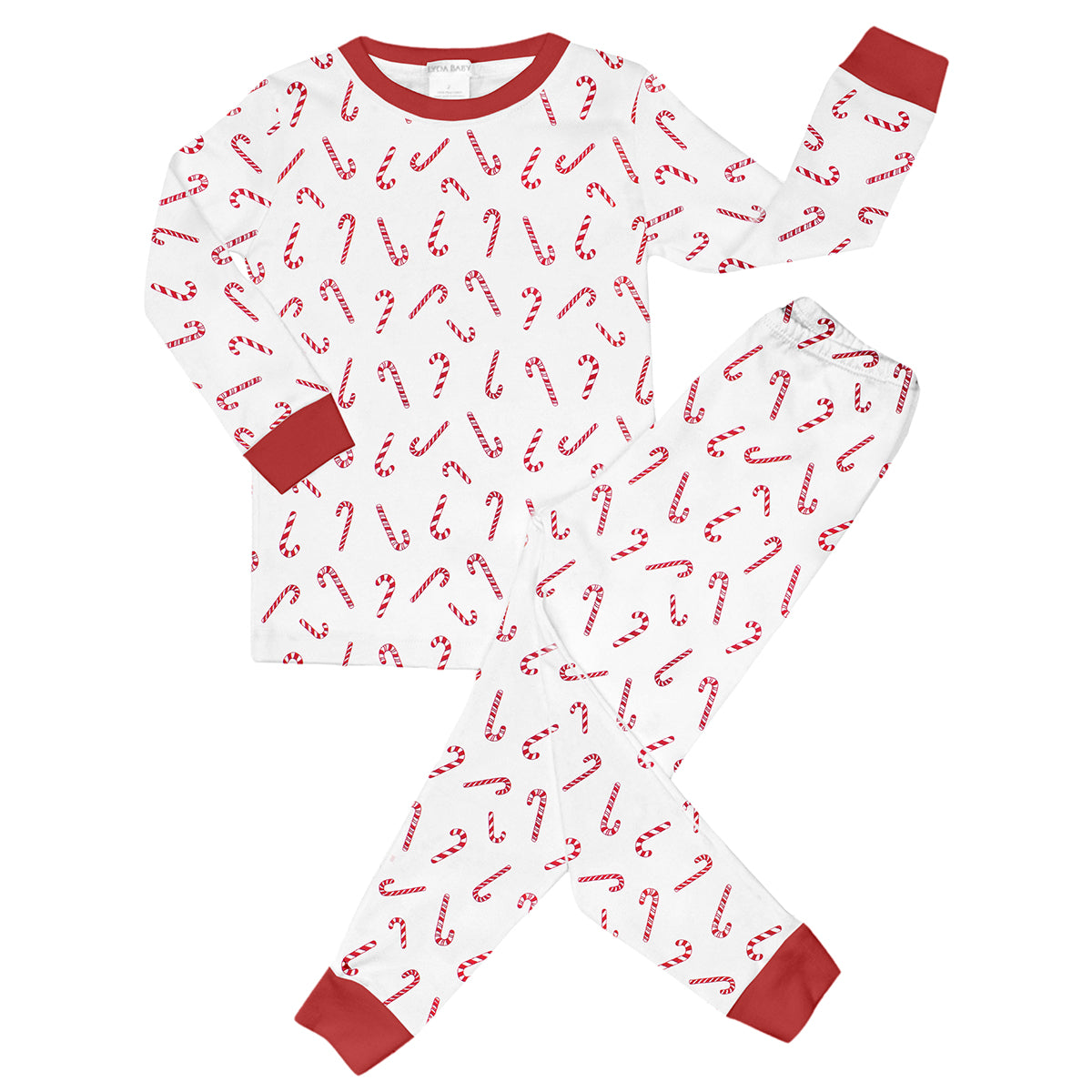 Christmas Candy Canes Two-Piece Pajamas by Lyda Baby