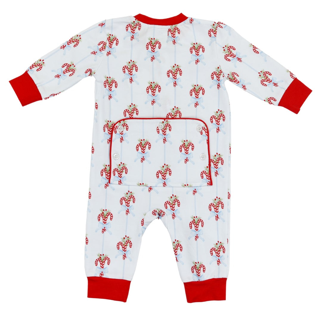 Candy Cane Row Christmas Zipper Pajamas by Cypress Row