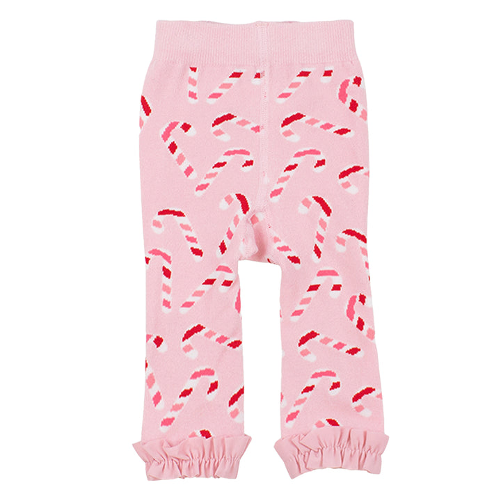 Pink Candy Canes Footless Ruffle Tights by RuffleButts