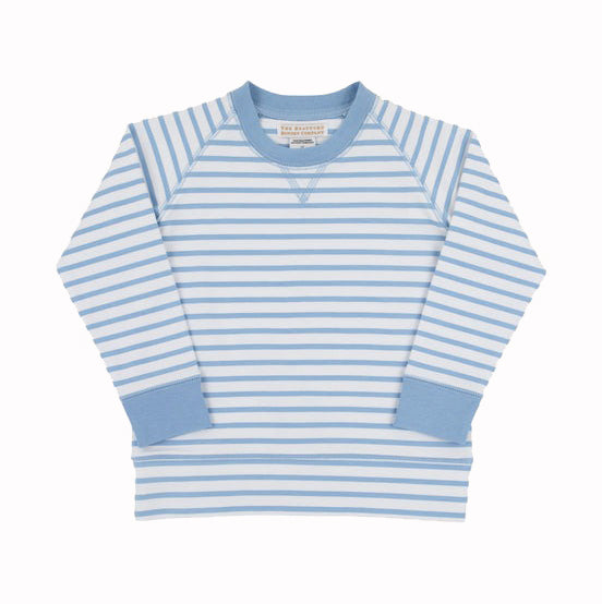 Sarasota Sky Stripe Cassidy Comfy Crewneck by The Beaufort Bonnet Company