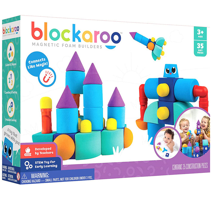 Blockaroo Castle Magnetic Foam Blocks 35-piece Set (Age 3+)