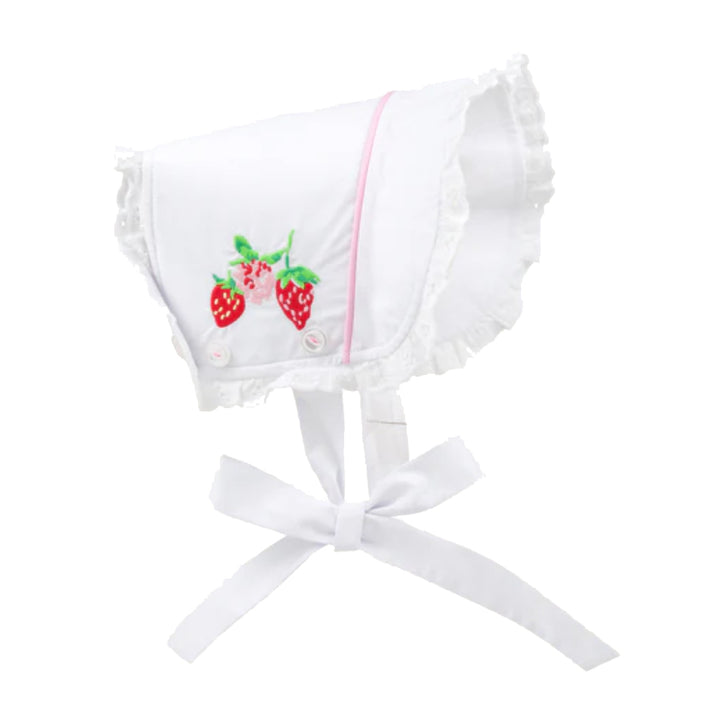 Strawberry Embroidered Catesby Country Club Bonnet by The Beaufort Bonnet Company