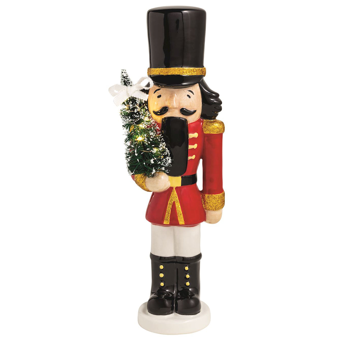 Red Nutcracker Light-Up Sitter by Mud Pie
