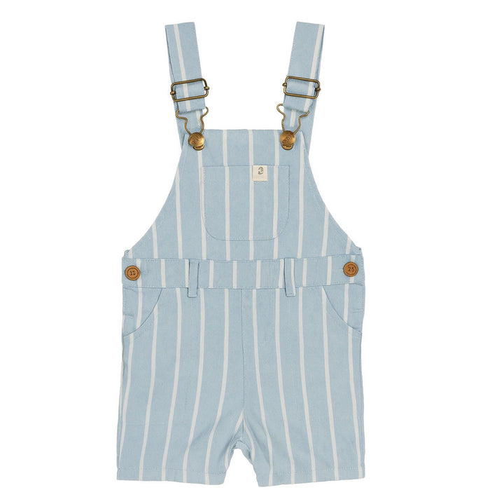 Chambray Stripe Woven Overalls by Me & Henry