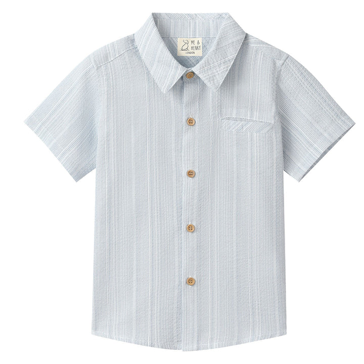 Chambray Textured Stripe Woven Shirt by Me & Henry