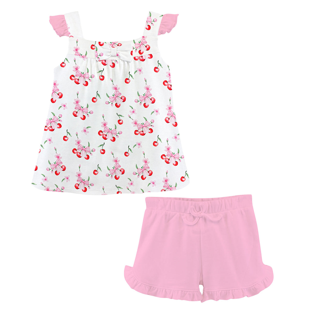 Cherry Pop Tee and Shorts Set by Baby Club Chic