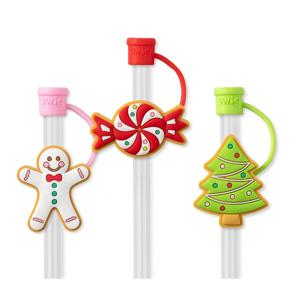 Christmas Cookie Jar Straw Topper Set by Swig