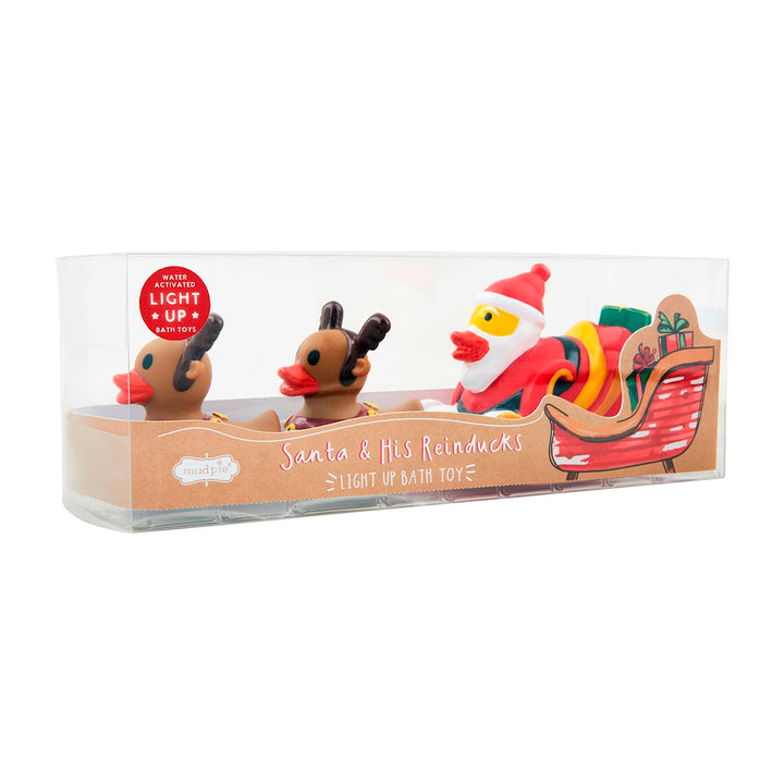 Santa Sleigh Christmas Ducks Bath Toys by Mud Pie