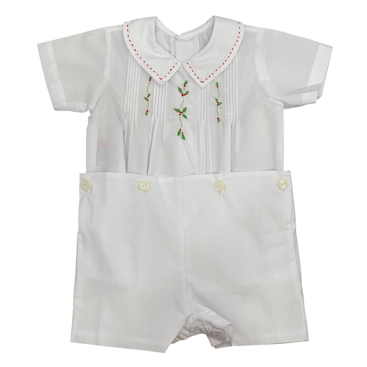 Christmas Hollies Button On Suit by Remember Nguyen